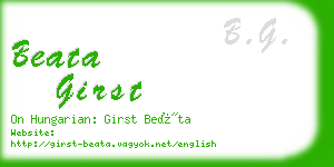 beata girst business card